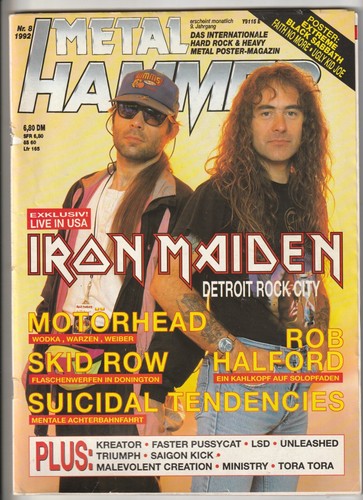 Metal hammer 8 1992 iron - ✪, #8/1992